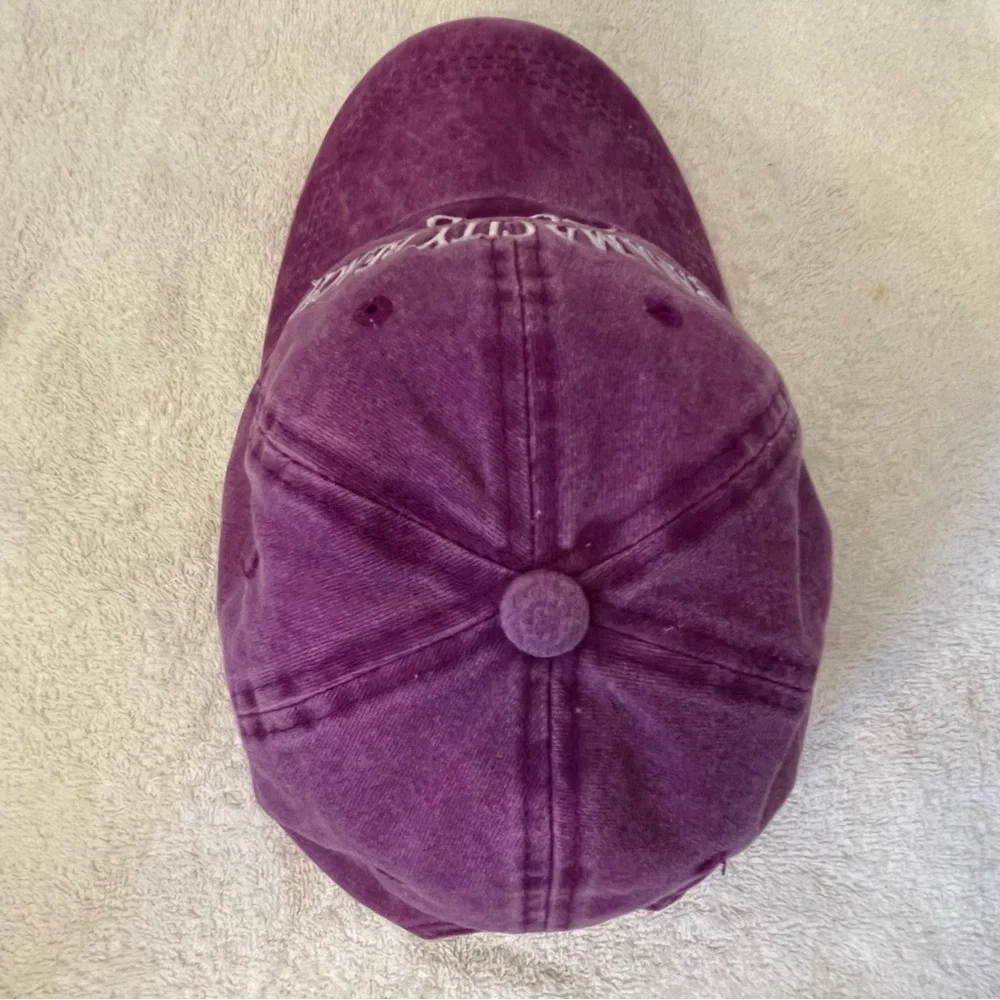 Panama City Purple Adjustable Beach Cap